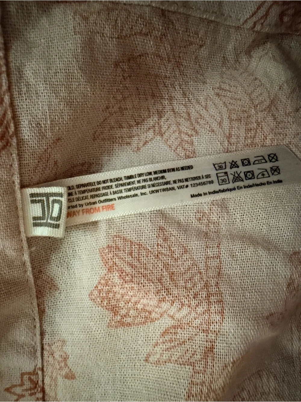 Urban Outfitters Pink Toile Print Shower Curtain (72in x 72in)